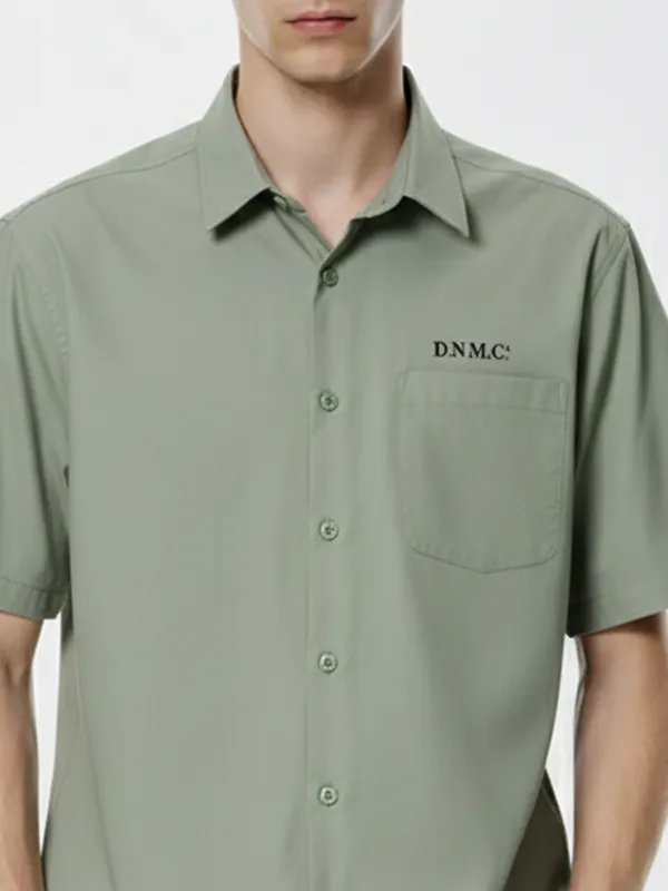 Highlander Men Green Printed Oversized Fit Casual Shirt