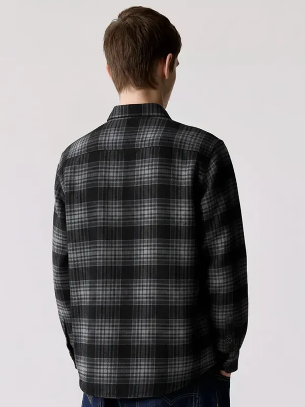 Highlander Men Black Checked Relaxed Fit Casual Shirt
