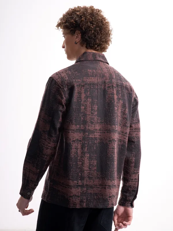 Highlander Men Black Printed Relaxed Fit Casual Shirt