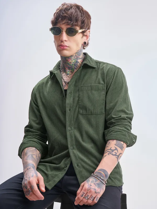 Men Oversized Fit Casual Shirt