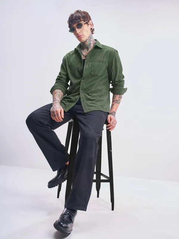 Men Oversized Fit Casual Shirt