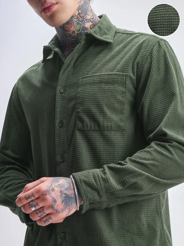 Men Oversized Fit Casual Shirt