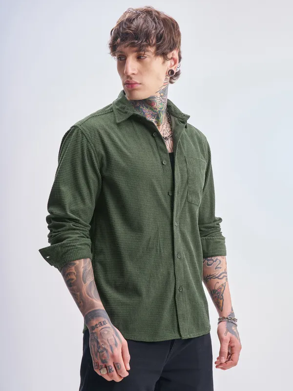 Men Oversized Fit Casual Shirt