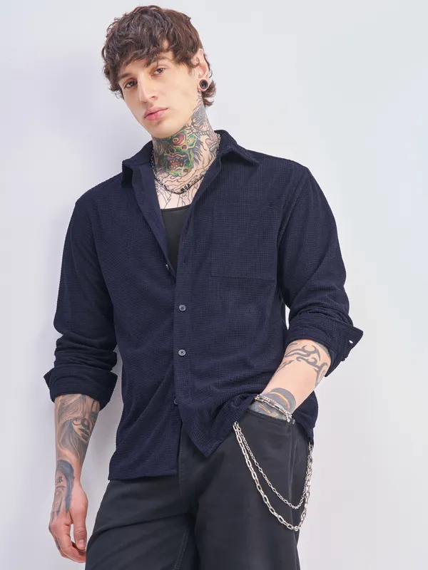 Men Oversized Fit Casual Shirt