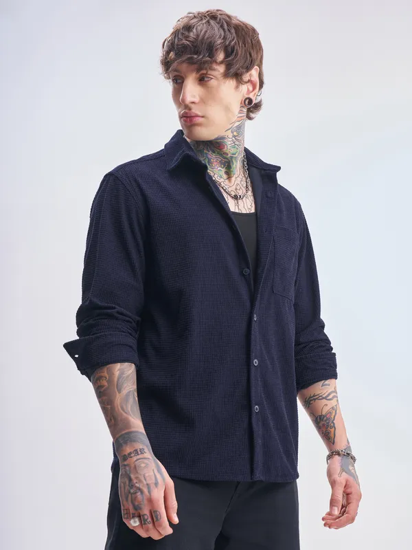 Men Oversized Fit Casual Shirt