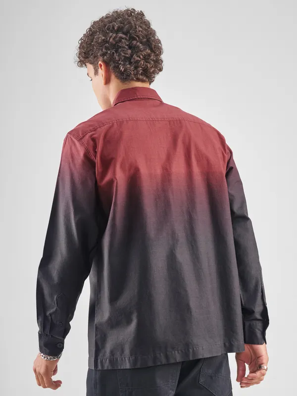 Highlander Men Black Colourblocked Oversized Fit Casual Shirt