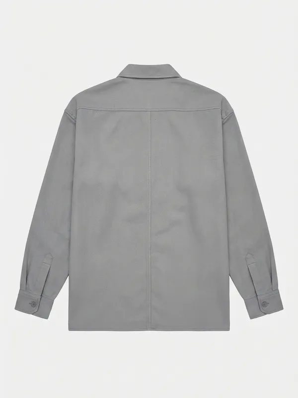 Highlander Men Grey Solid Oversized Fit Casual Shirt