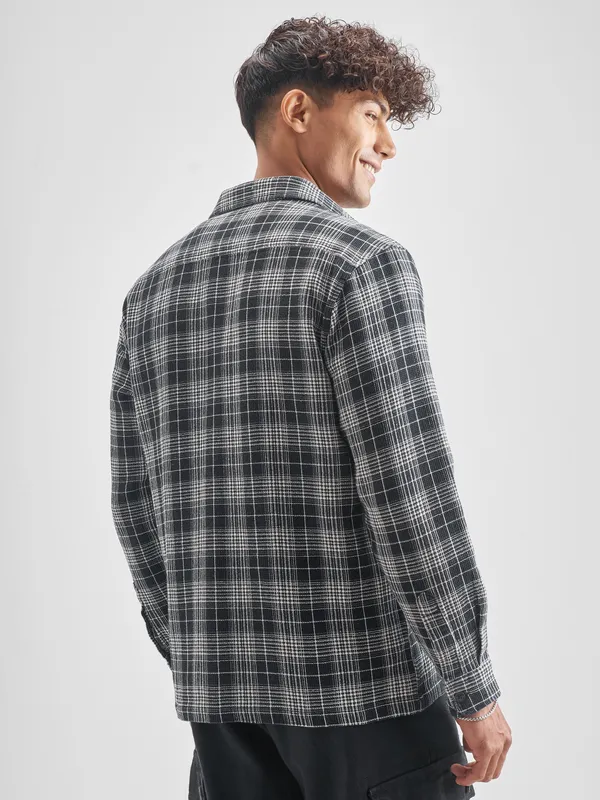 Highlander Men Checked Oversized Fit Casual Shirt