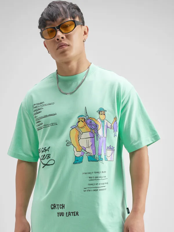 Men Printed Round Neck T-Shirt