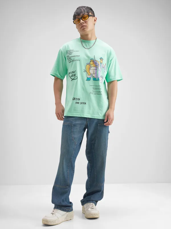 Men Printed Round Neck T-Shirt