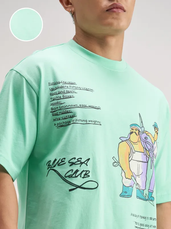 Men Printed Round Neck T-Shirt