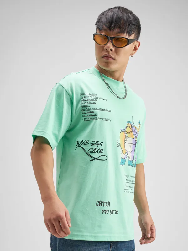 Men Printed Round Neck T-Shirt