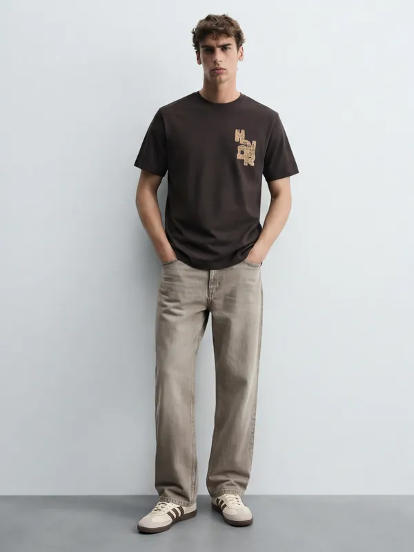 Men Printed Round Neck T-Shirt