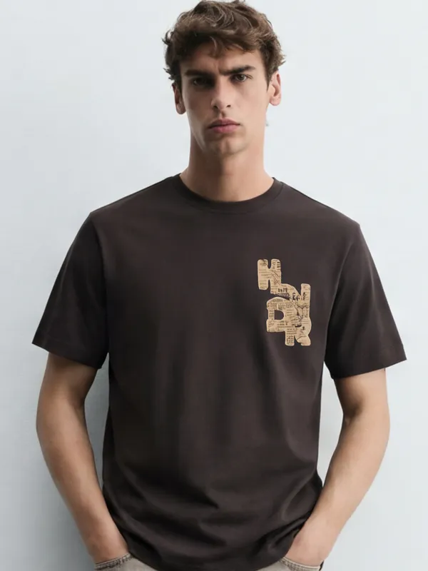 Men Printed Round Neck T-Shirt