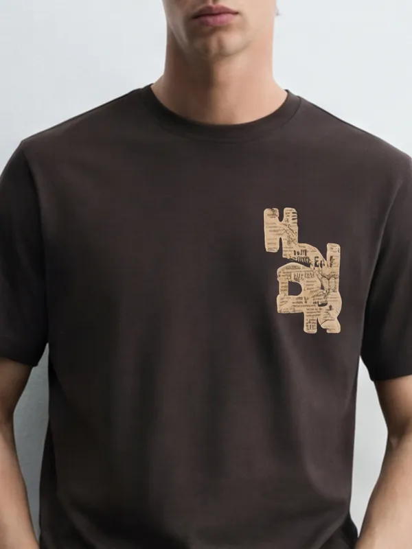 Men Printed Round Neck T-Shirt