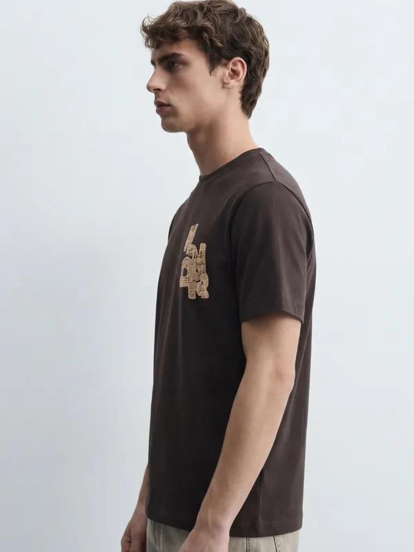 Men Printed Round Neck T-Shirt