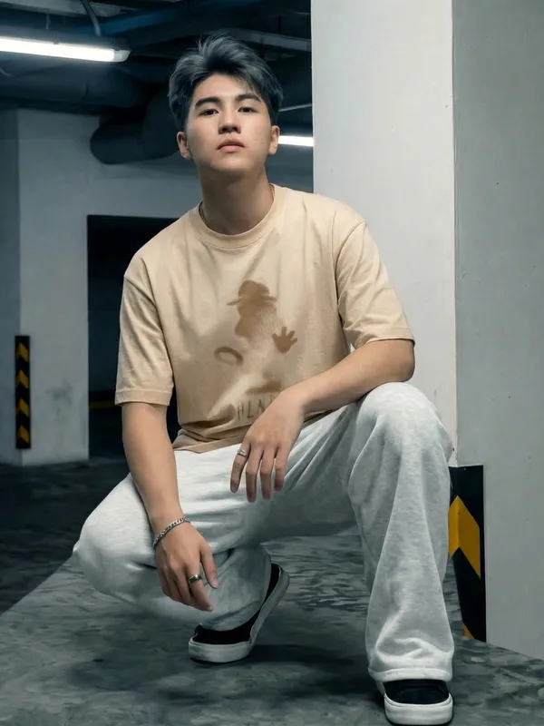 Highlander Men Tan Printed Round Neck T-Shirt