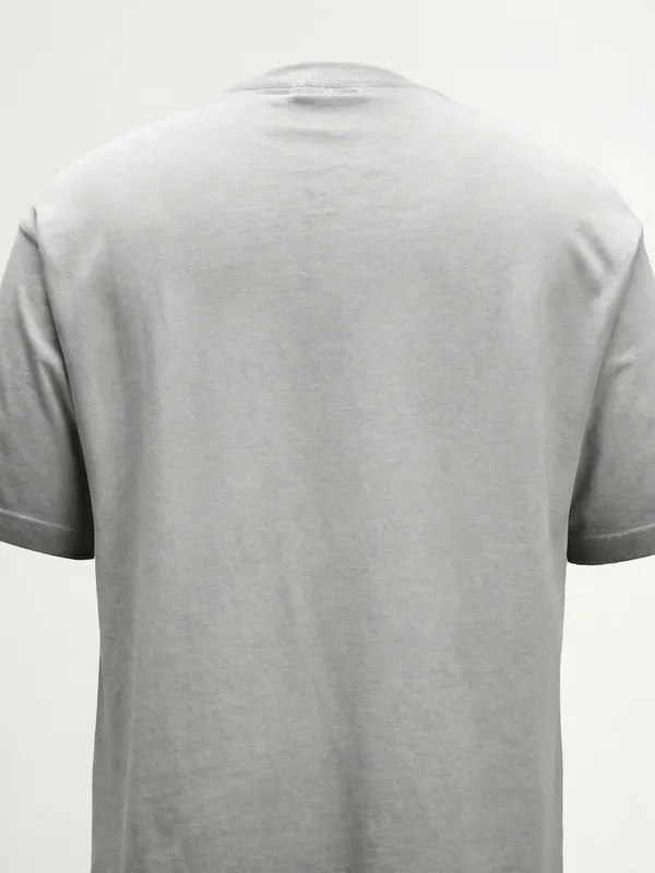 Highlander Men Grey Printed Round Neck T-Shirt