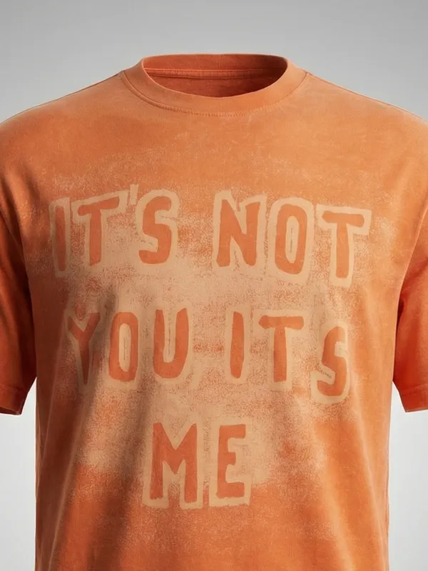 Highlander Men Orange Printed Round Neck T-Shirt