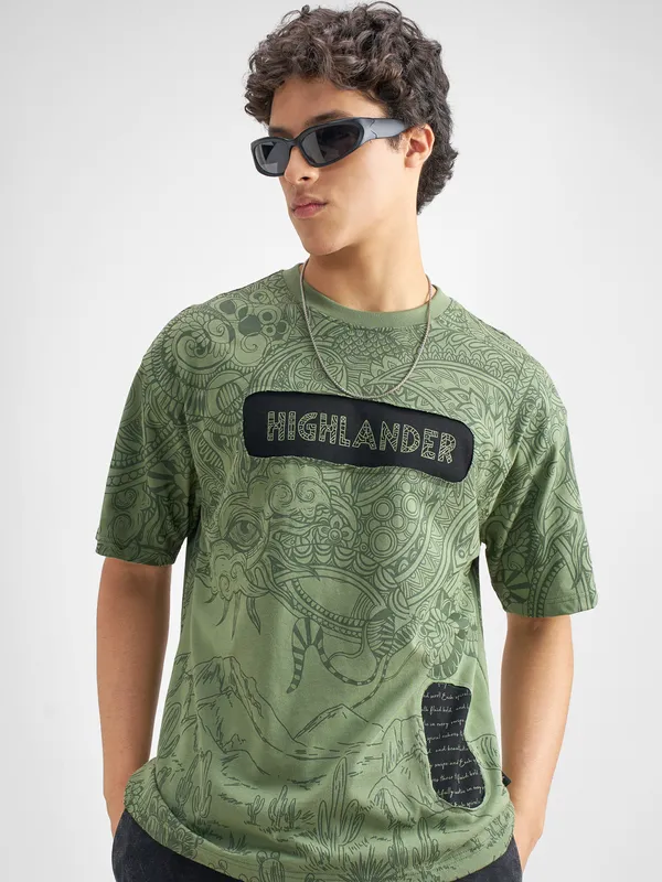 Men Printed Round Neck T-Shirt