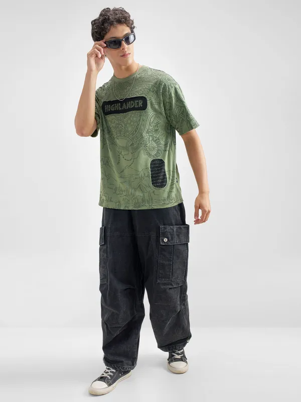 Men Printed Round Neck T-Shirt