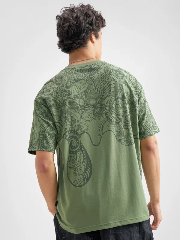 Men Printed Round Neck T-Shirt
