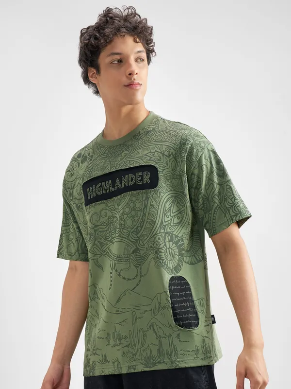 Men Printed Round Neck T-Shirt