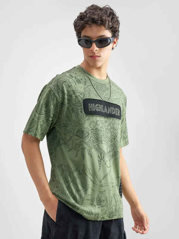 Men Printed Round Neck T-Shirt