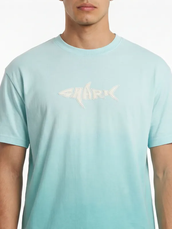 Highlander Men Blue Printed Round Neck T-Shirt