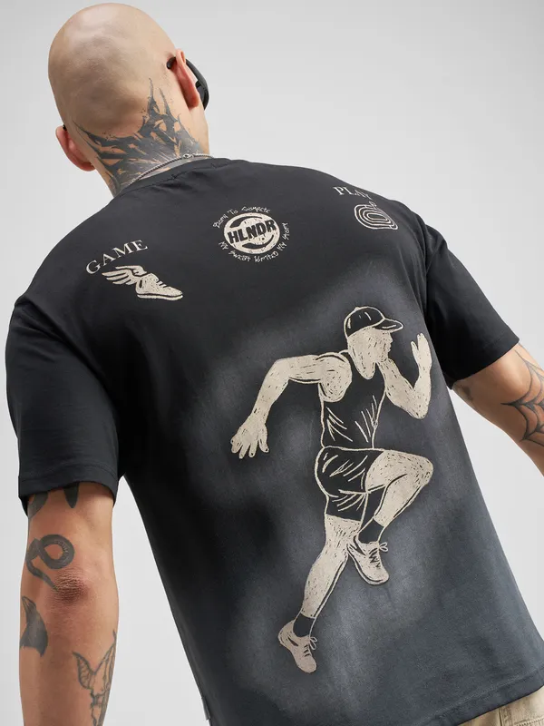 Men Printed Round Neck T-Shirt