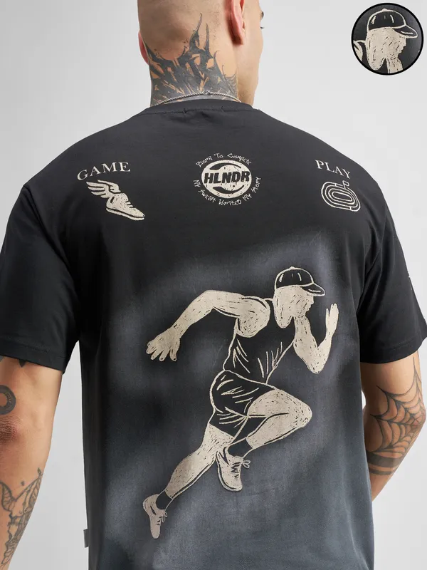 Men Printed Round Neck T-Shirt