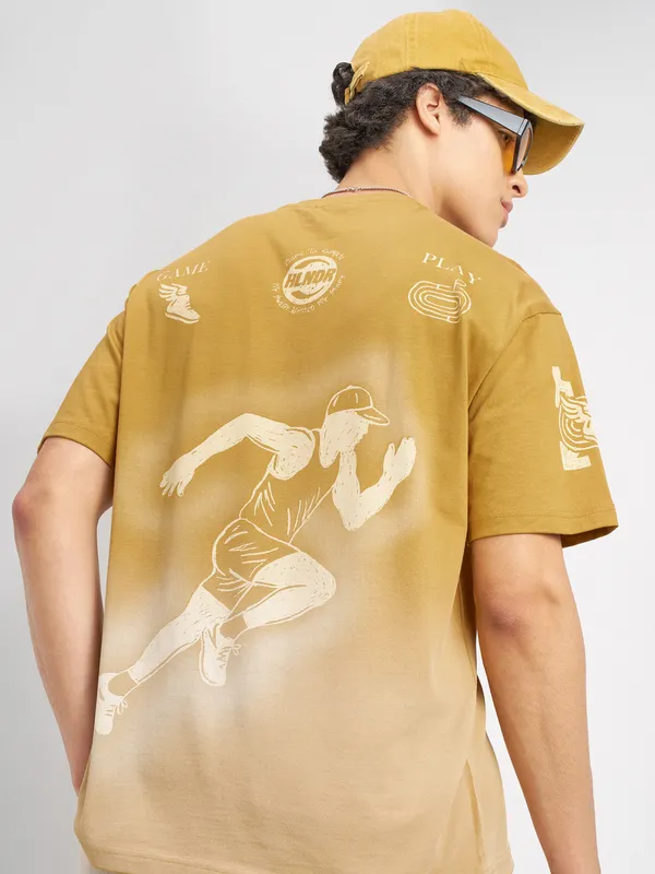 Men Printed Round Neck T-Shirt