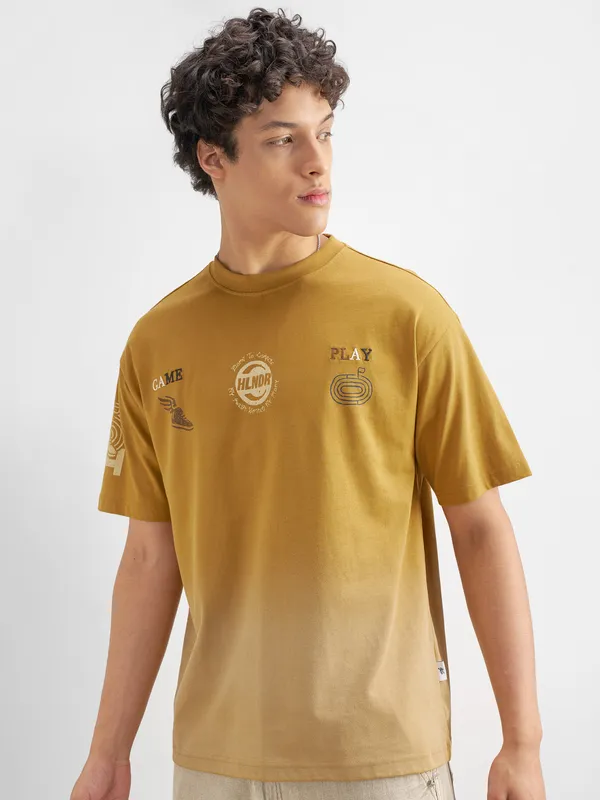 Men Printed Round Neck T-Shirt