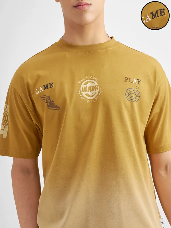 Men Printed Round Neck T-Shirt