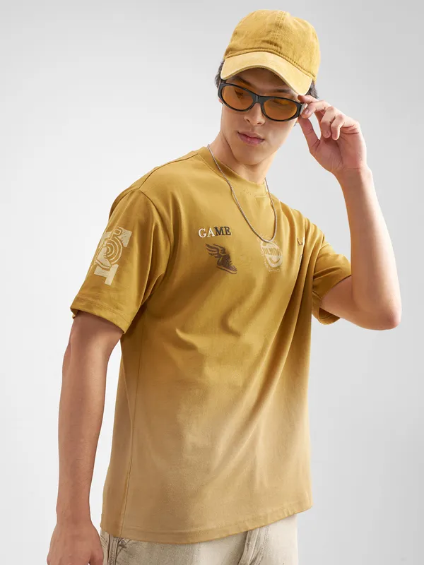 Men Printed Round Neck T-Shirt