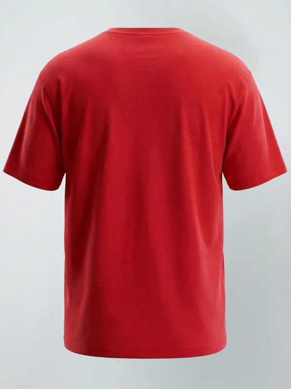 Highlander Men Red Printed Round Neck T-Shirt