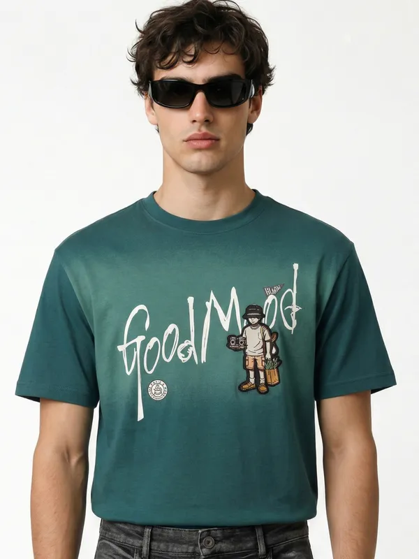 Men Printed Round Neck T-Shirt