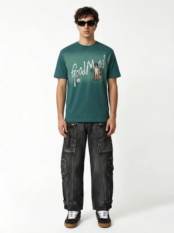 Men Printed Round Neck T-Shirt