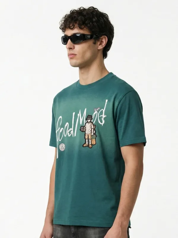 Men Printed Round Neck T-Shirt