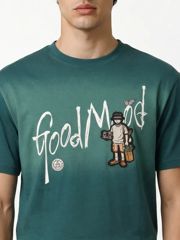 Men Printed Round Neck T-Shirt