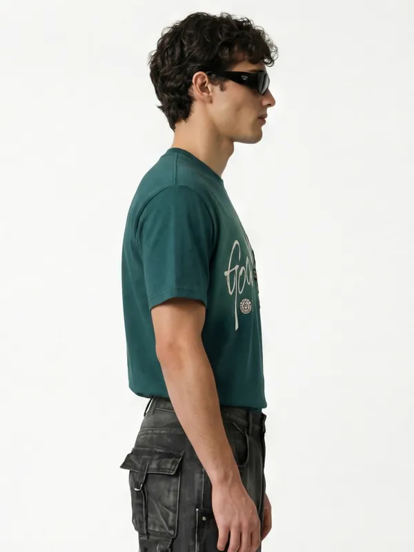 Men Printed Round Neck T-Shirt