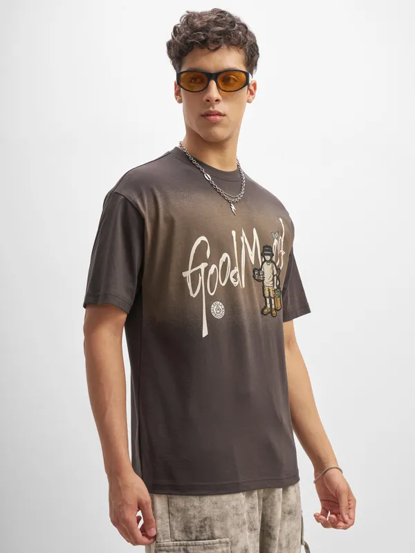 Men Printed Round Neck T-Shirt