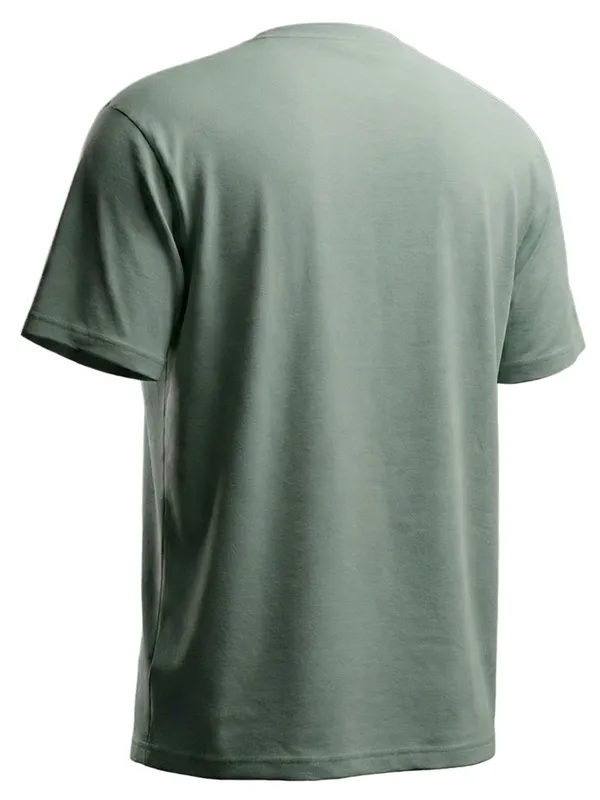Highlander Men Green Applique Round Neck T-Shirt
