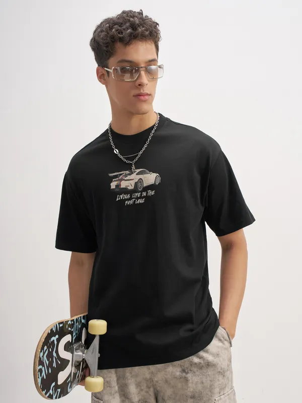 Men Printed Round Neck T-Shirt