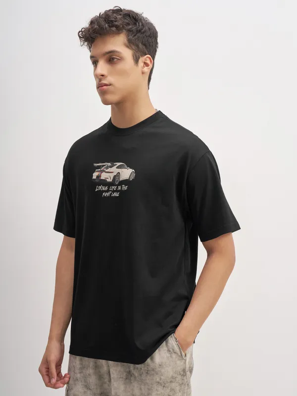 Men Printed Round Neck T-Shirt