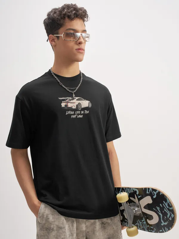 Men Printed Round Neck T-Shirt