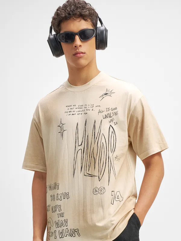 Men Printed Round Neck T-Shirt