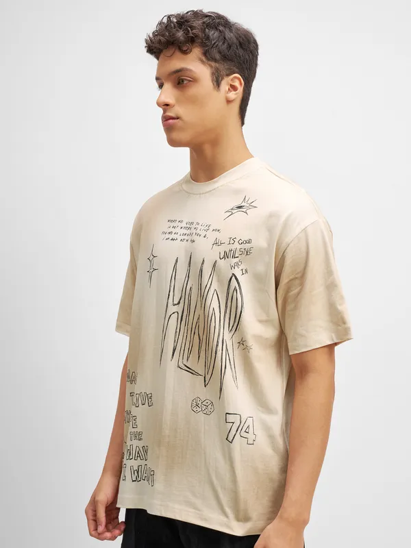 Men Printed Round Neck T-Shirt