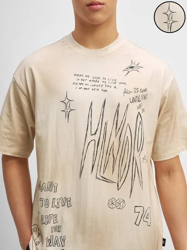 Men Printed Round Neck T-Shirt