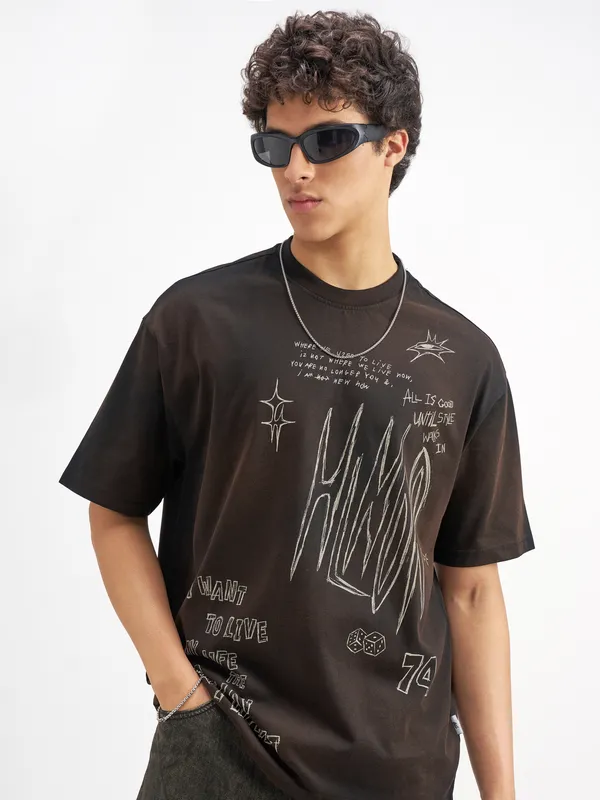 Men Printed Round Neck T-Shirt
